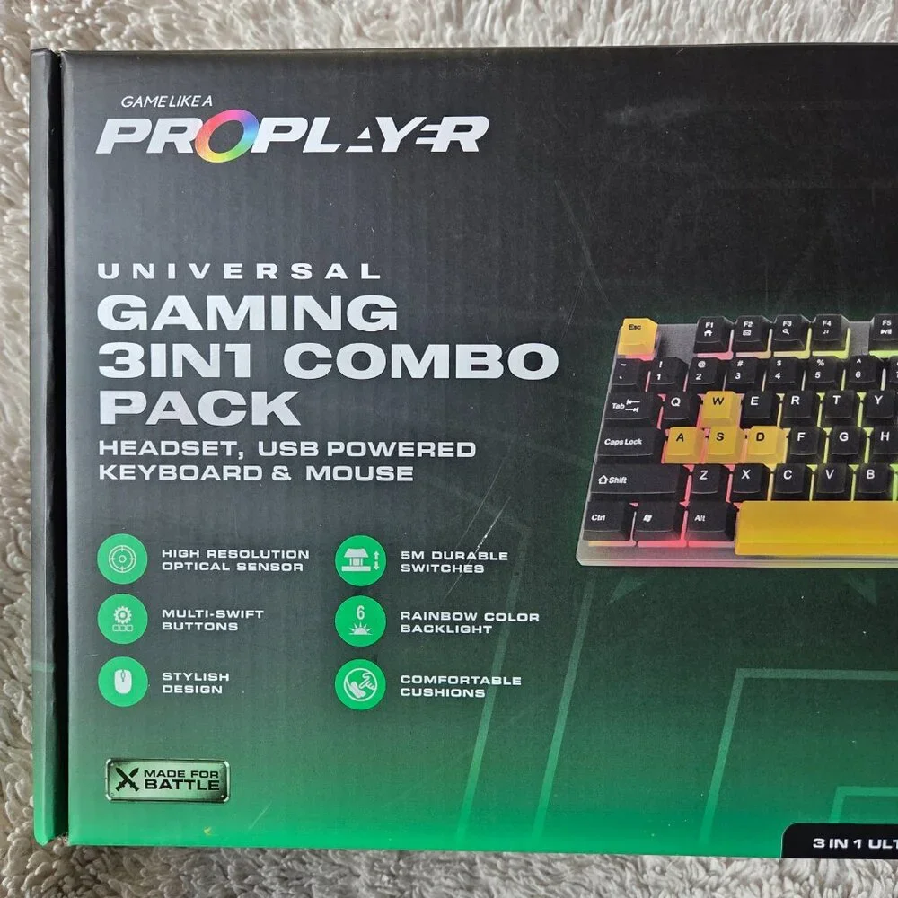 ProPlayer Universal Gaming Keyboard and Mouse, Like New